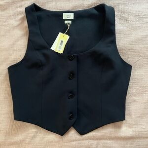 Aritzia Navy Wilfred Rocco Vest